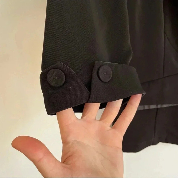 MaxMara Black Mini Blazer Jacket Classic Business Casual Work Wear Small - Picture 3 of 11